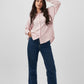 Oversized Striped Shirt In Pink
