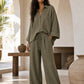 The Verona Linen Set - Olive
