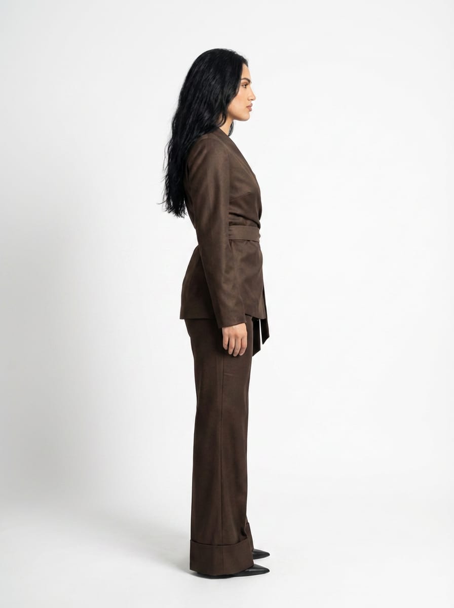 Kimono Premium Blazer - Brown