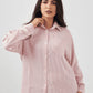 Oversized Striped Shirt In Pink