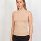Sleeveless Basic Top - Beige
