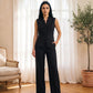 Premium V-Line Vest & Pants Set - Black