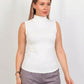 Sleeveless Basic Top - White