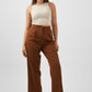 Straight Leg Trousers in Brown