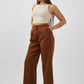 Straight Leg Trousers in Brown