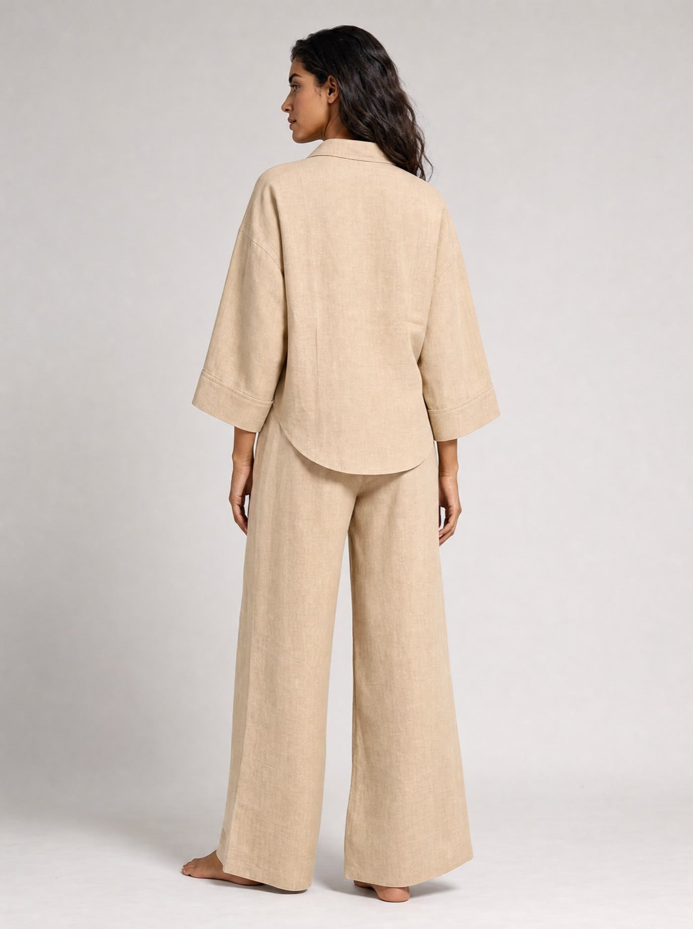 The Verona Linen Set - Beige