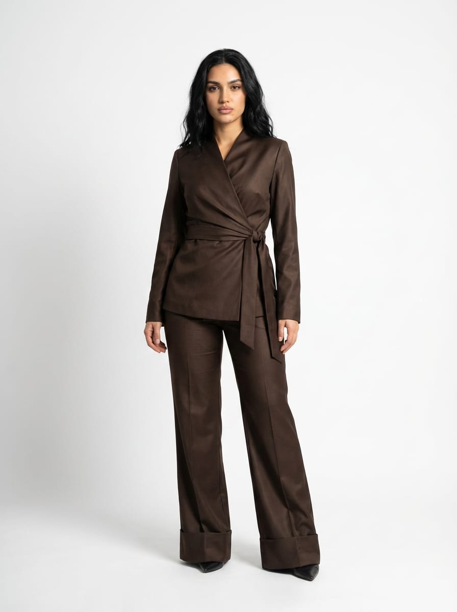 Kimono Dark Brown Suit