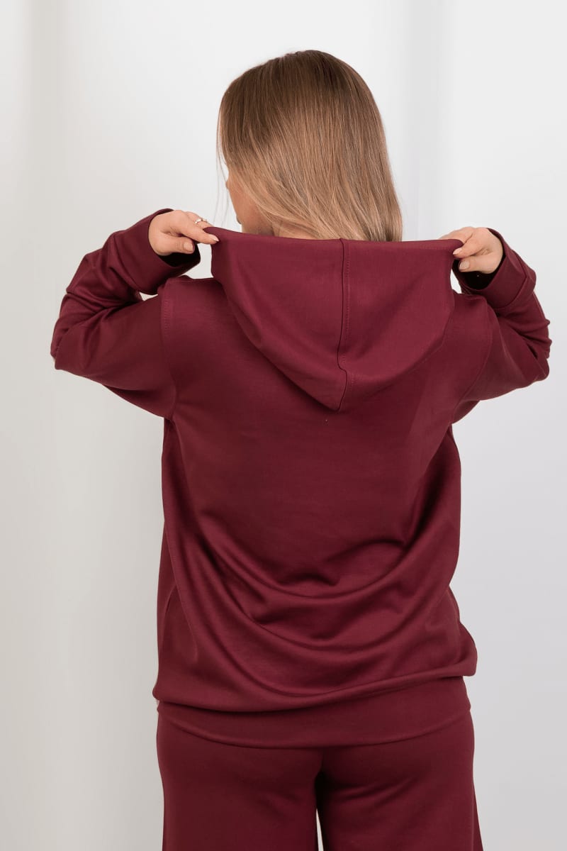 Oversized Hoodie – Burgundy