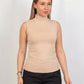 Sleeveless Basic Top - Beige