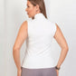 Sleeveless Basic Top - White