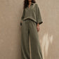 The Verona Linen Set - Olive