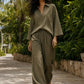 The Verona Linen Set - Olive