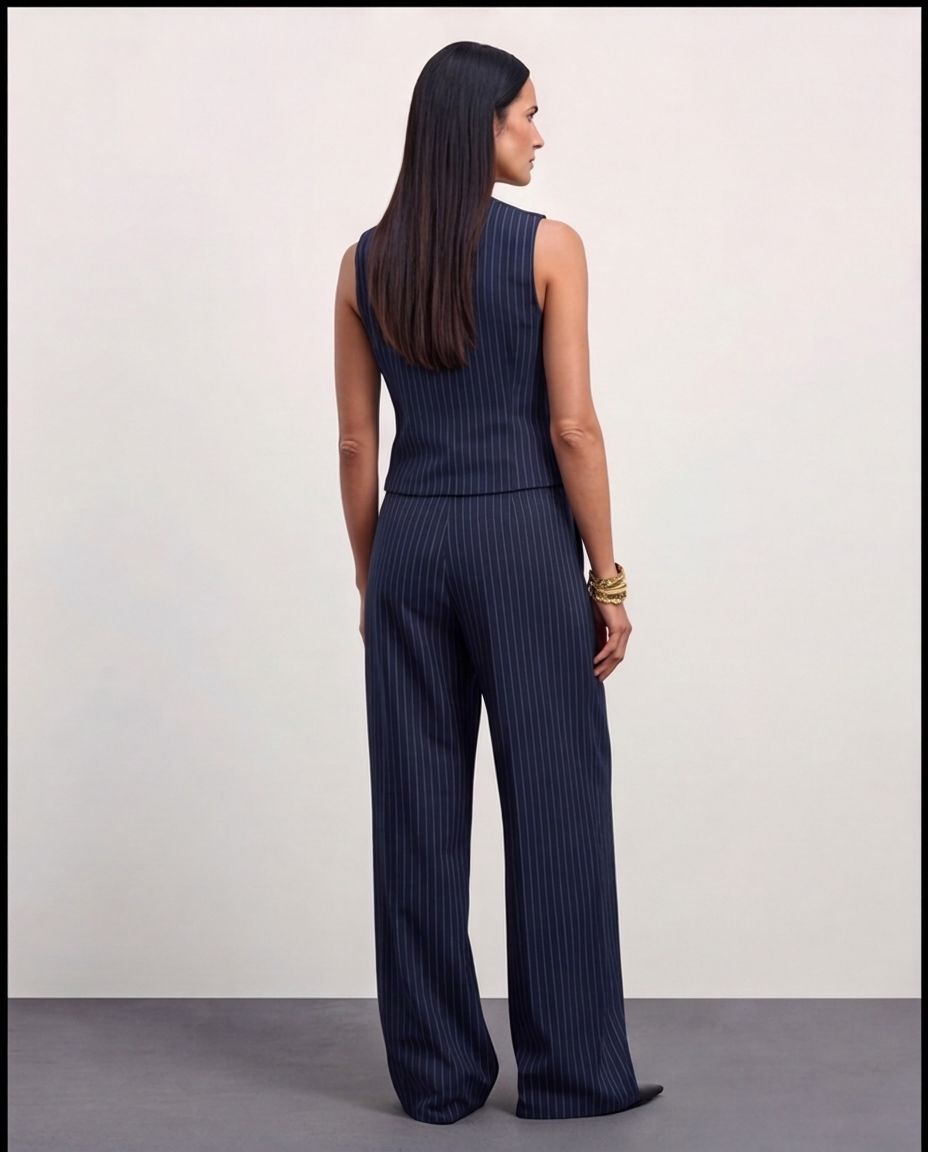 The Madison Pinstripe Tailored Vest
