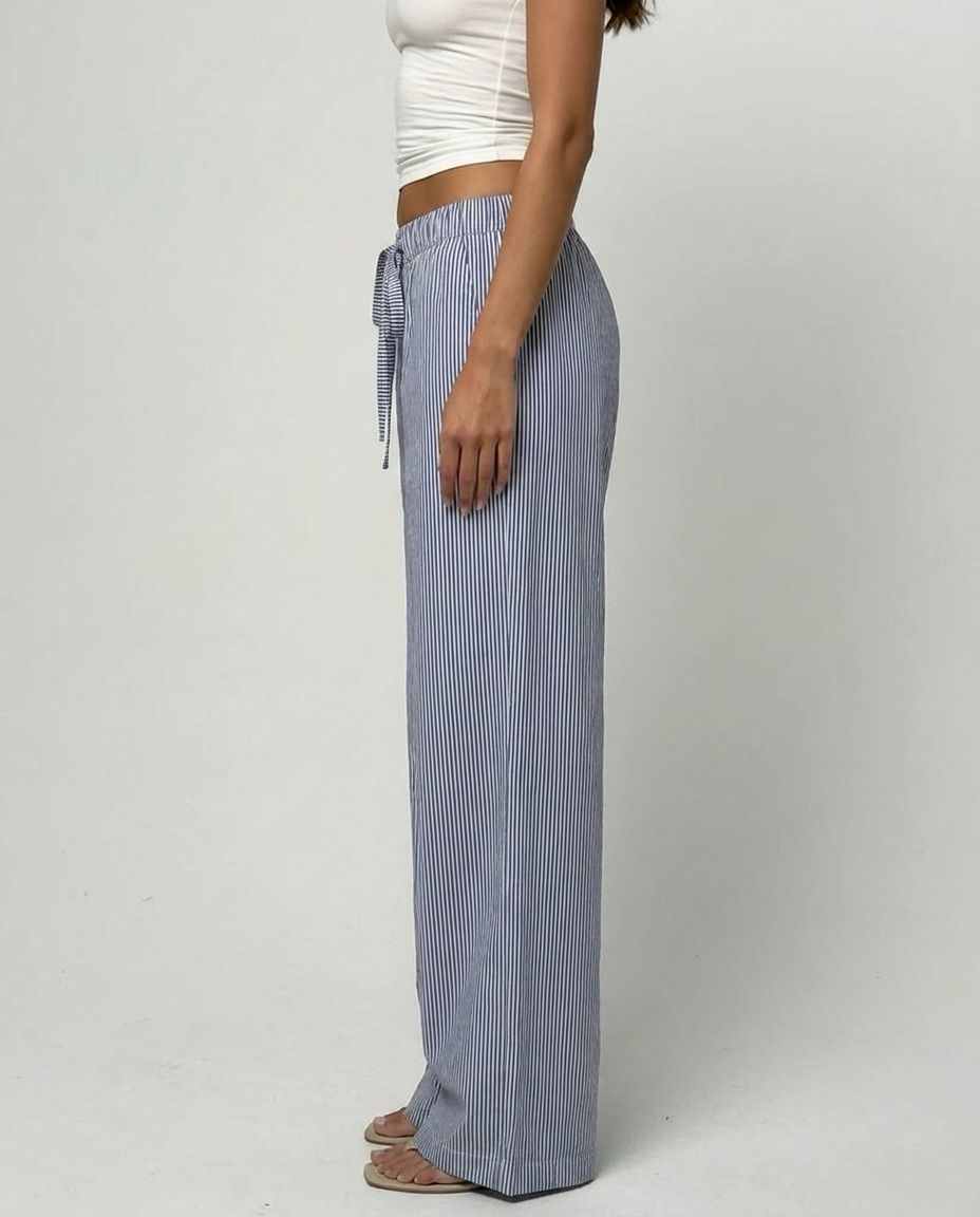 The Santorini Stripe Pants - Blue