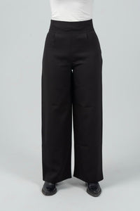 Black High - Waist Classic Trousers - Hushy Wear