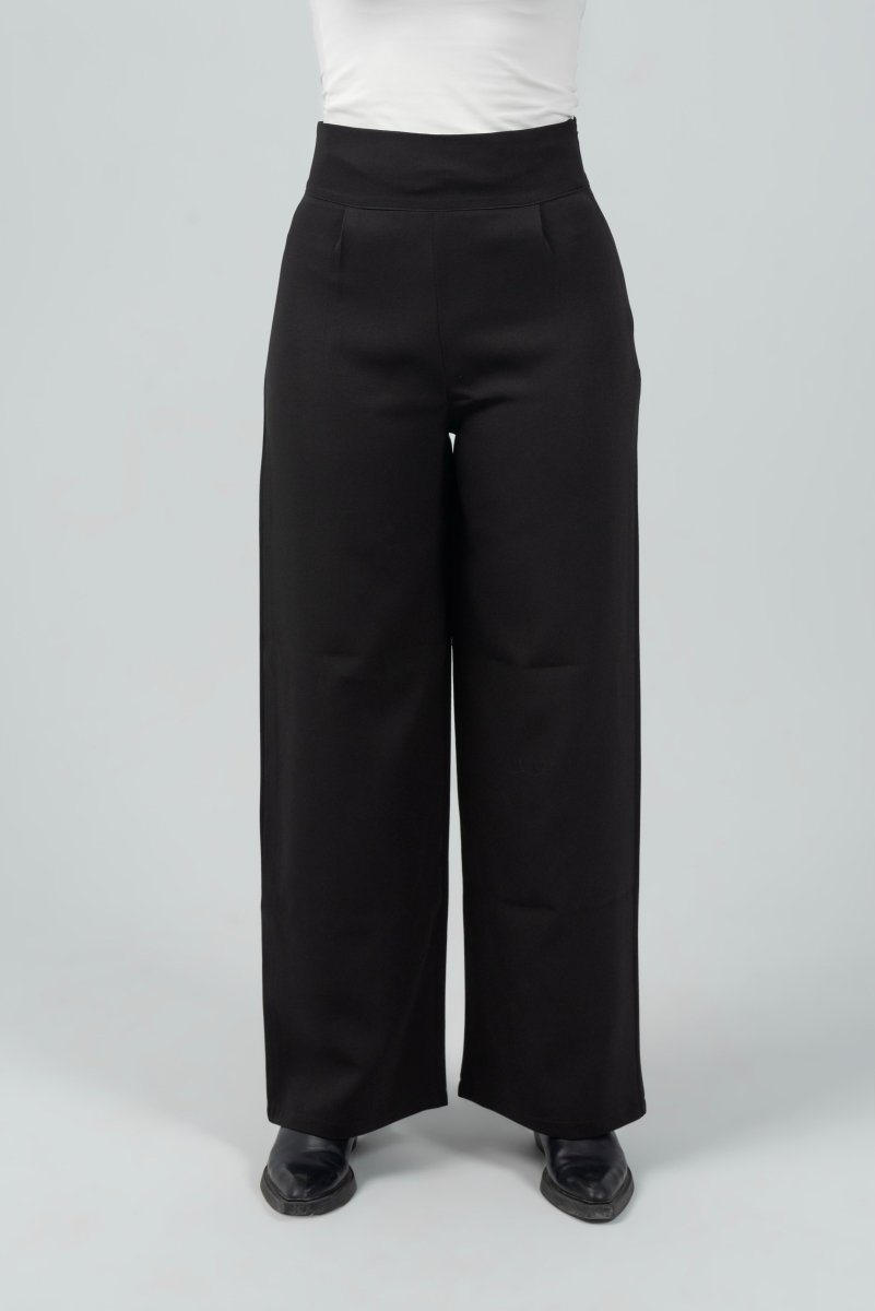 Black High-Waist Classic Trousers