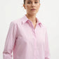 Pink Pinstripe Cropped Shirt
