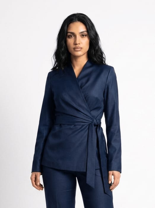 Kimono Premium Blazer - Navy