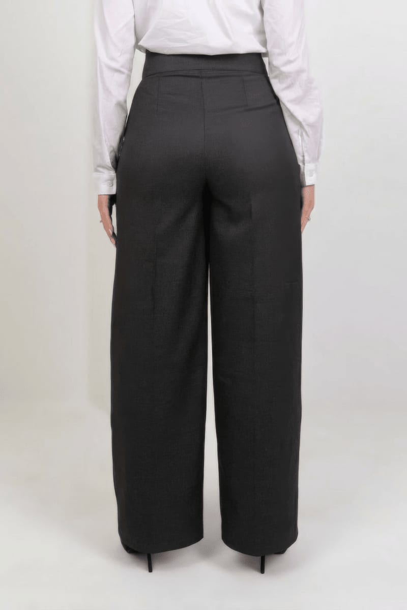 Premium High Waist Trouser - Gray