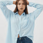 Oversized Shirt In Baby Blue