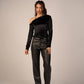 Faux Leather Wide Leg Pants - Black - Hushy Wear