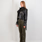 Faux Leather Wide Leg Pants - Olive - Hushy Wear
