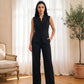 Premium V-Line Vest & Pants Set - Black