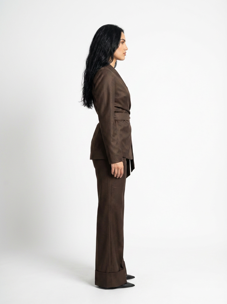 Kimono Premium Blazer - Brown