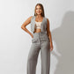 Linen Vest Only - Gray - Hushy Wear