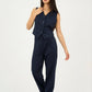 Navy Classic Vest & Pleated Straight Pants Set