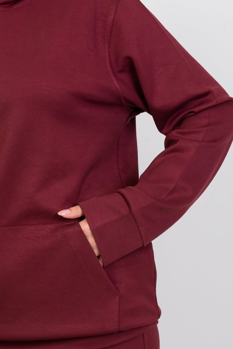 Oversized Hoodie & Sweatpants - Burgundy