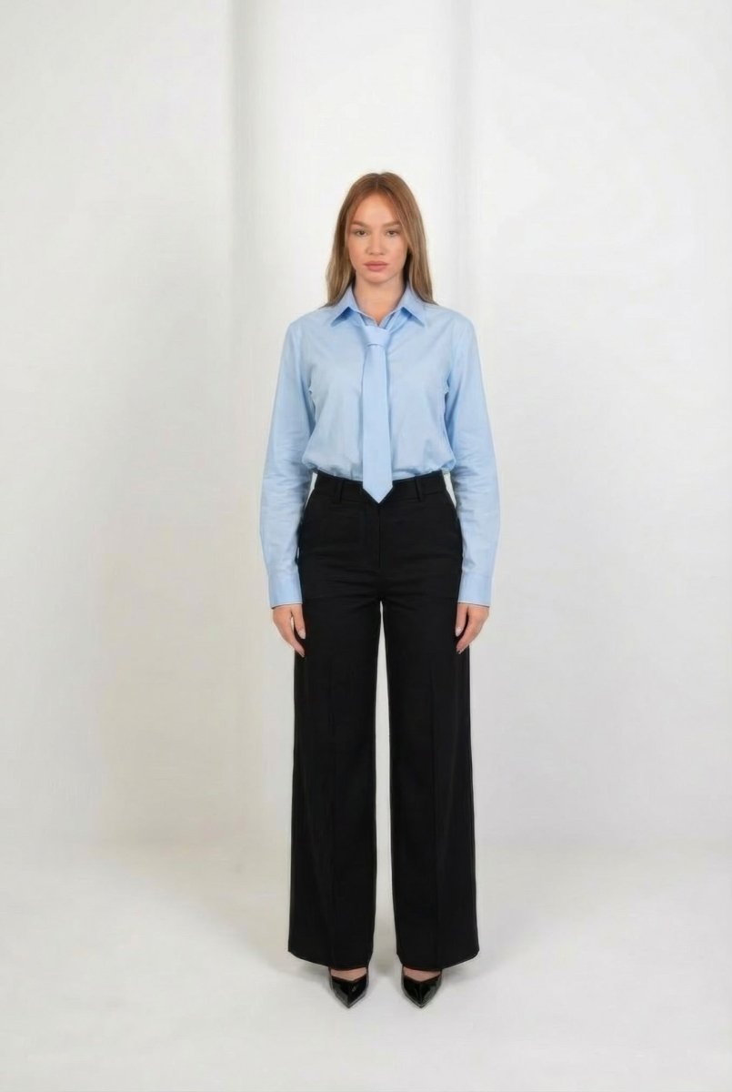 Premium High Waist Trouser - Black