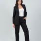 Relaxed Fit Two Button Blazer (Blazer Only) - Black - Hushy Wear