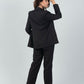 Relaxed Fit Two Button Blazer (Blazer Only) - Black - Hushy Wear