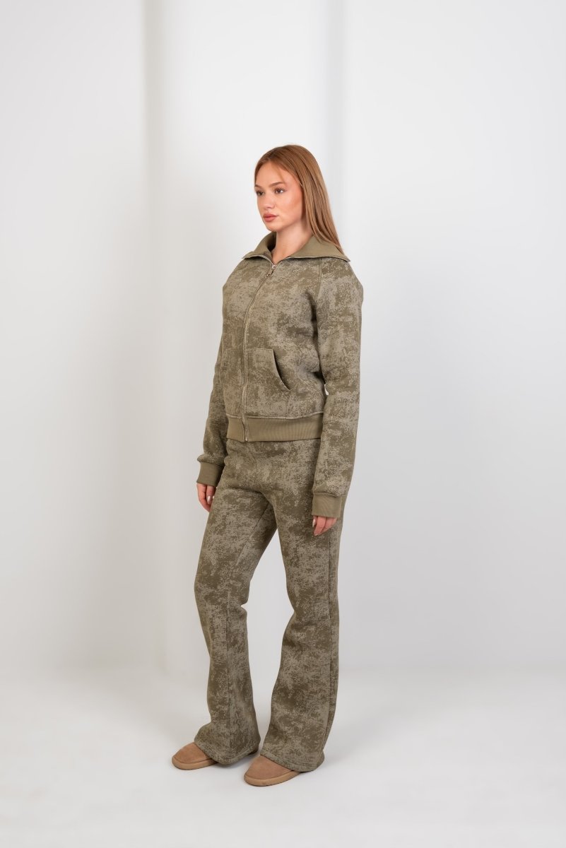 Relaxed Fit Washed Pants – Olive - Hushy Wear