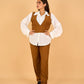 RINI - Full Vest Set - Brown - Hushy Wear