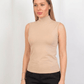 Sleeveless Basic Top - Beige - Hushy Wear