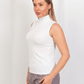 Sleeveless Basic Top - White - Hushy Wear