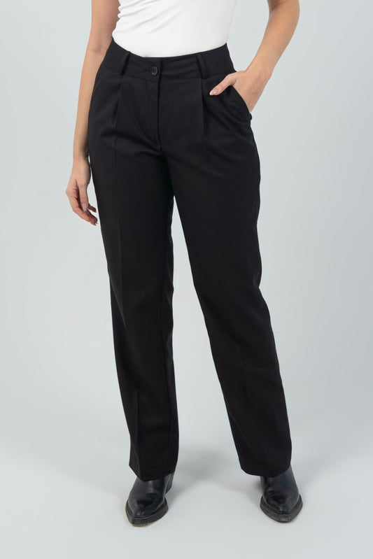 Straight Classic Trouser - Black - Hushy Wear