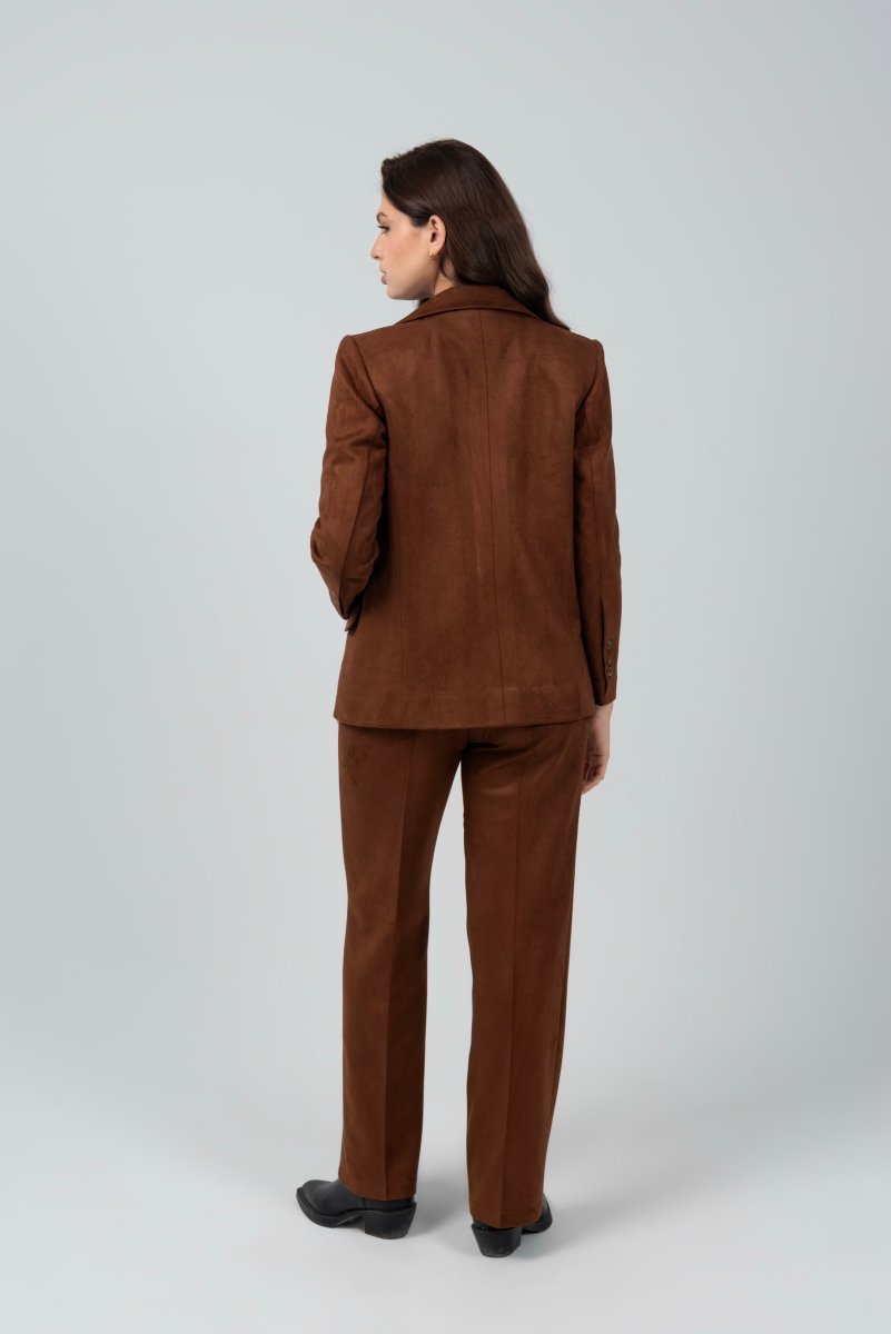 Straight Suede Classic Trouser