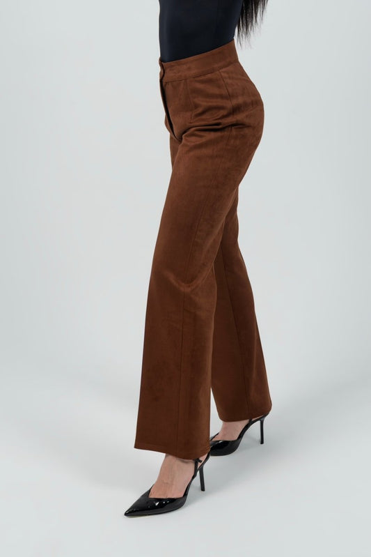 Straight Suede Classic Trouser - Hushy Wear