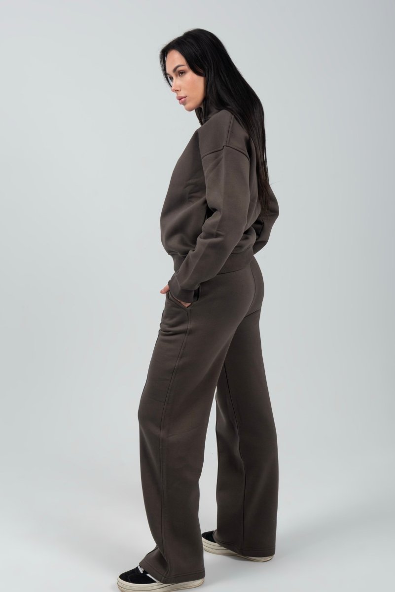 Wide - Leg Lounge Sweatpants – Charcoal - Hushy Wear