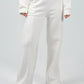 Wide - Leg Lounge Sweatpants – Off - White - Hushy Wear
