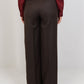 Wool High Waist Trouser - Brown - Hushy Wear